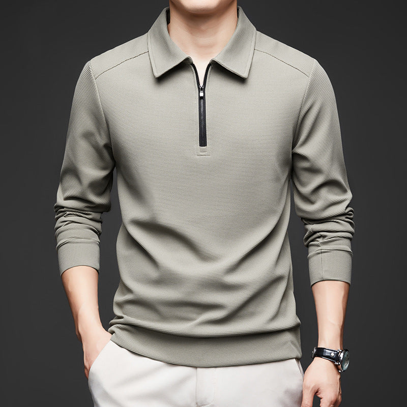 New Men's Sweater Lapel Long Sleeve