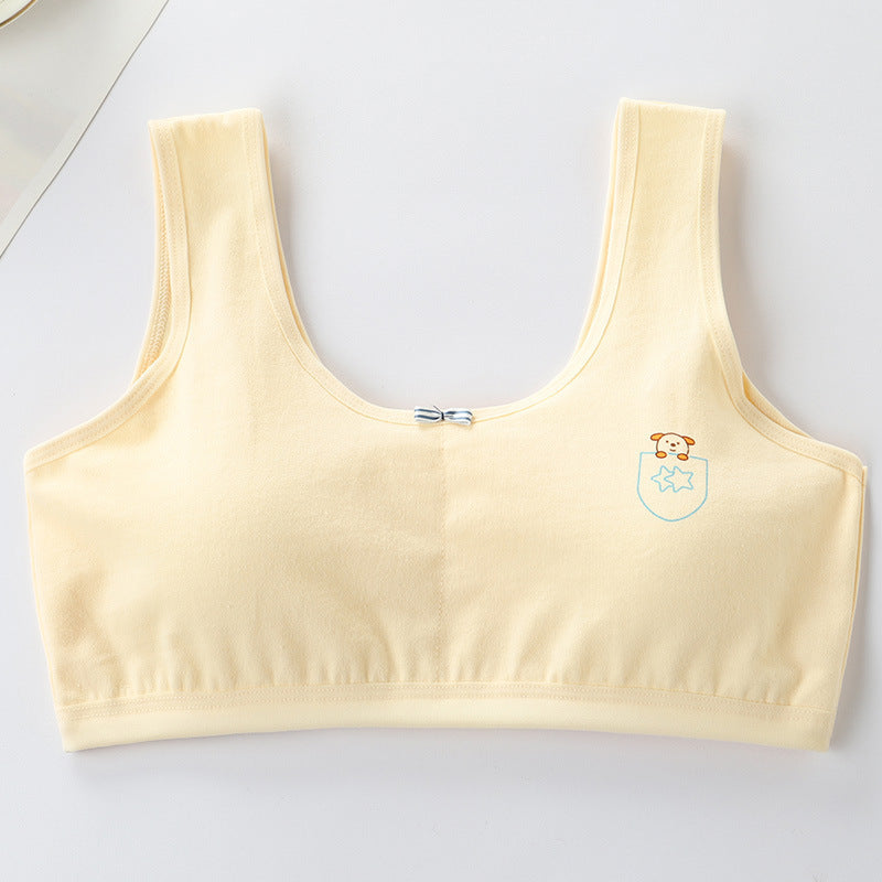 Primary Student Vest Female Junior High Girl High School Underwear Pure Cotton Bra