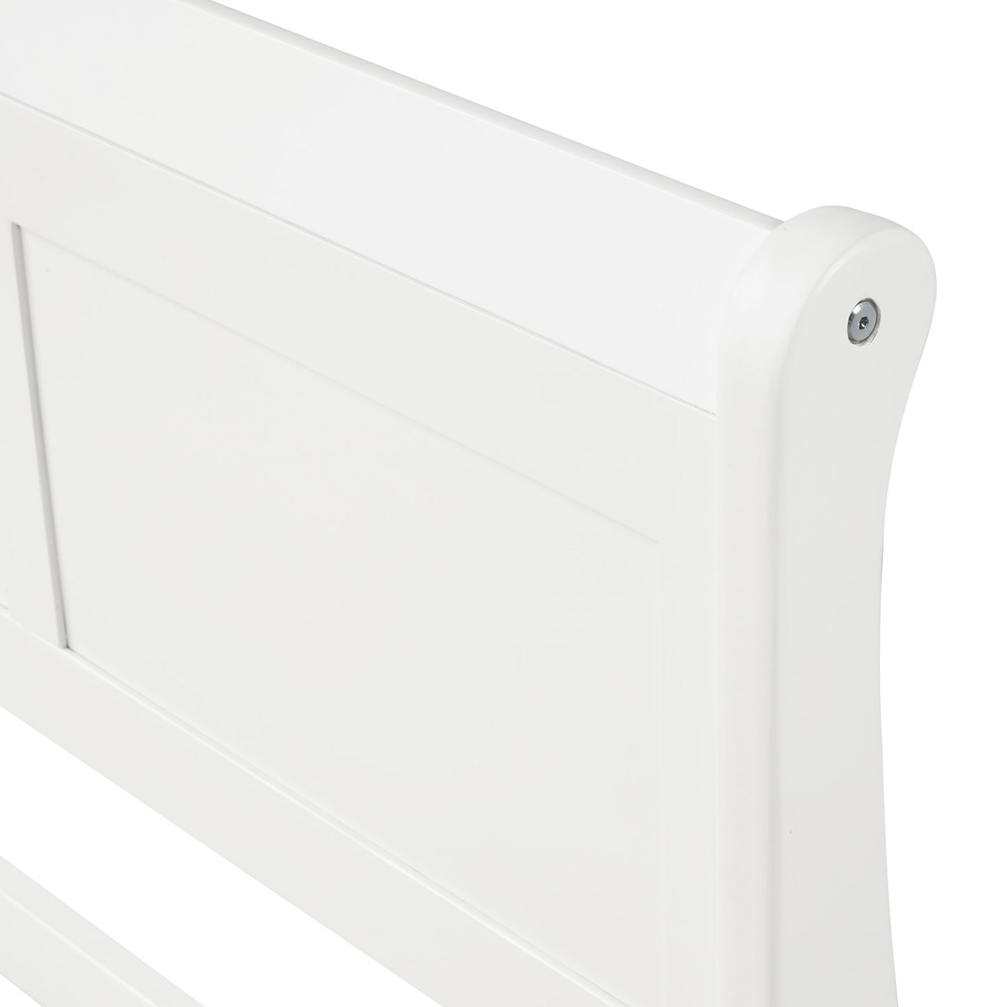 Wood Platform Twin Bed Frame Sleigh Bed With Headboard Footboard Wood Slat