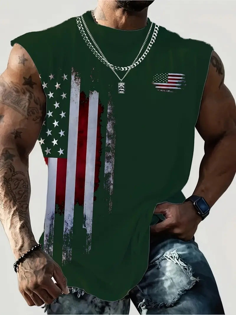 Fashion Personality New Printed Men's Vest Top