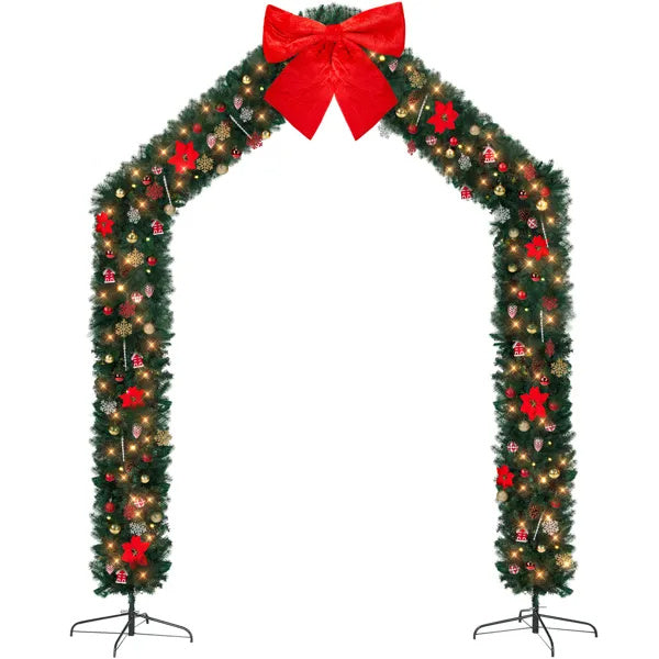 Christmas Artificial Tree Archway Decoration, Realistic PVC Holiday Tree Arch Frame For Outdoor Indoor Room Festival Party Wedding Garden, Roof Top