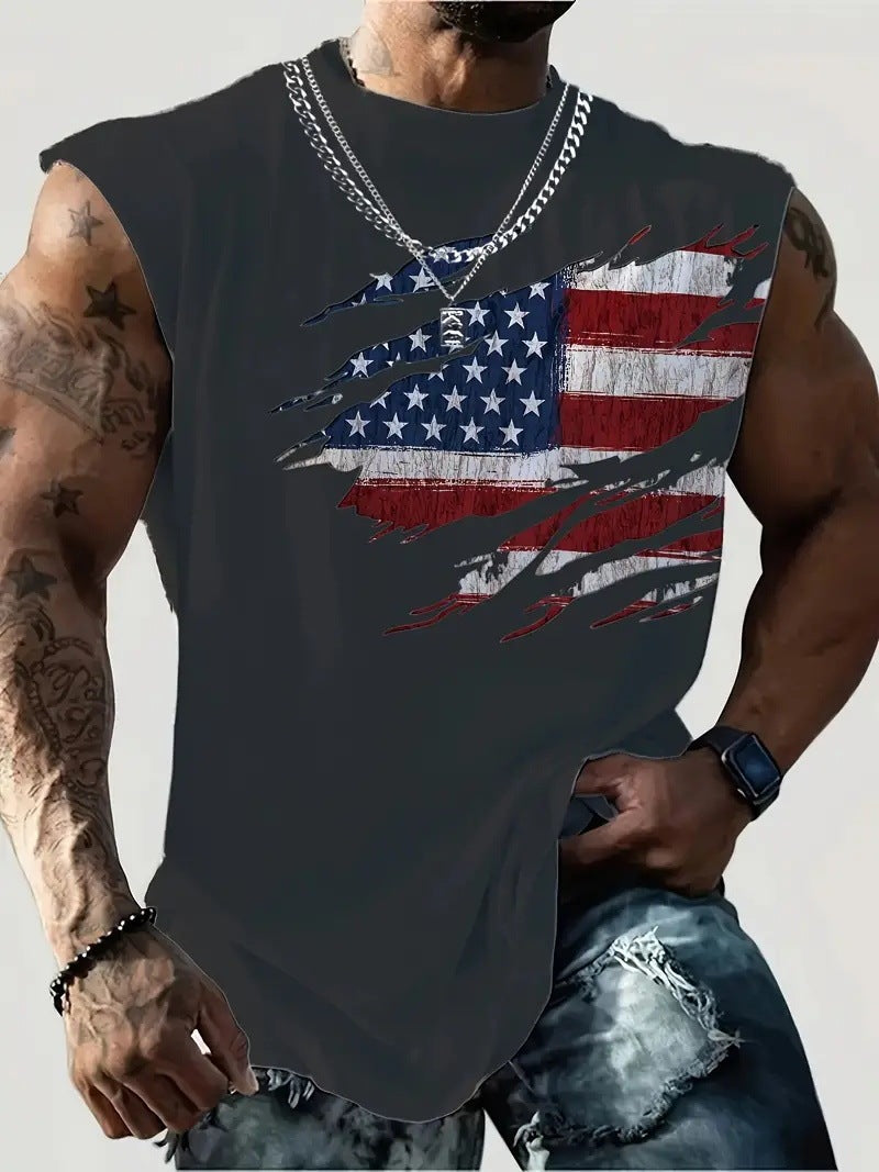 Fashion Personality New Printed Men's Vest Top