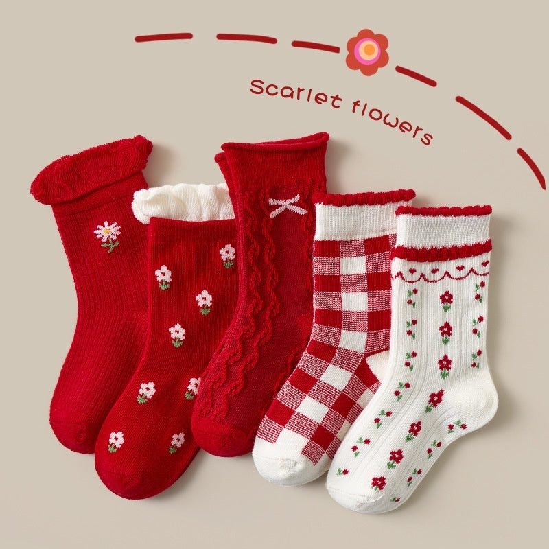 Autumn And Winter Cartoon Dinosaur Mid-calf Cotton Warm Sports Boys' Socks