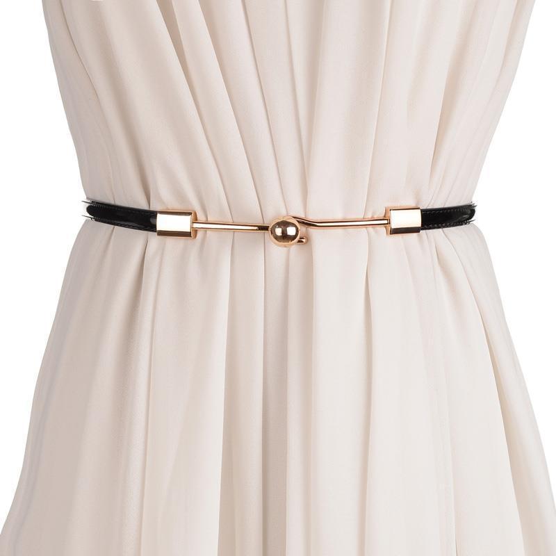 Bright Leather Fashion Korean Decorative Belt Women