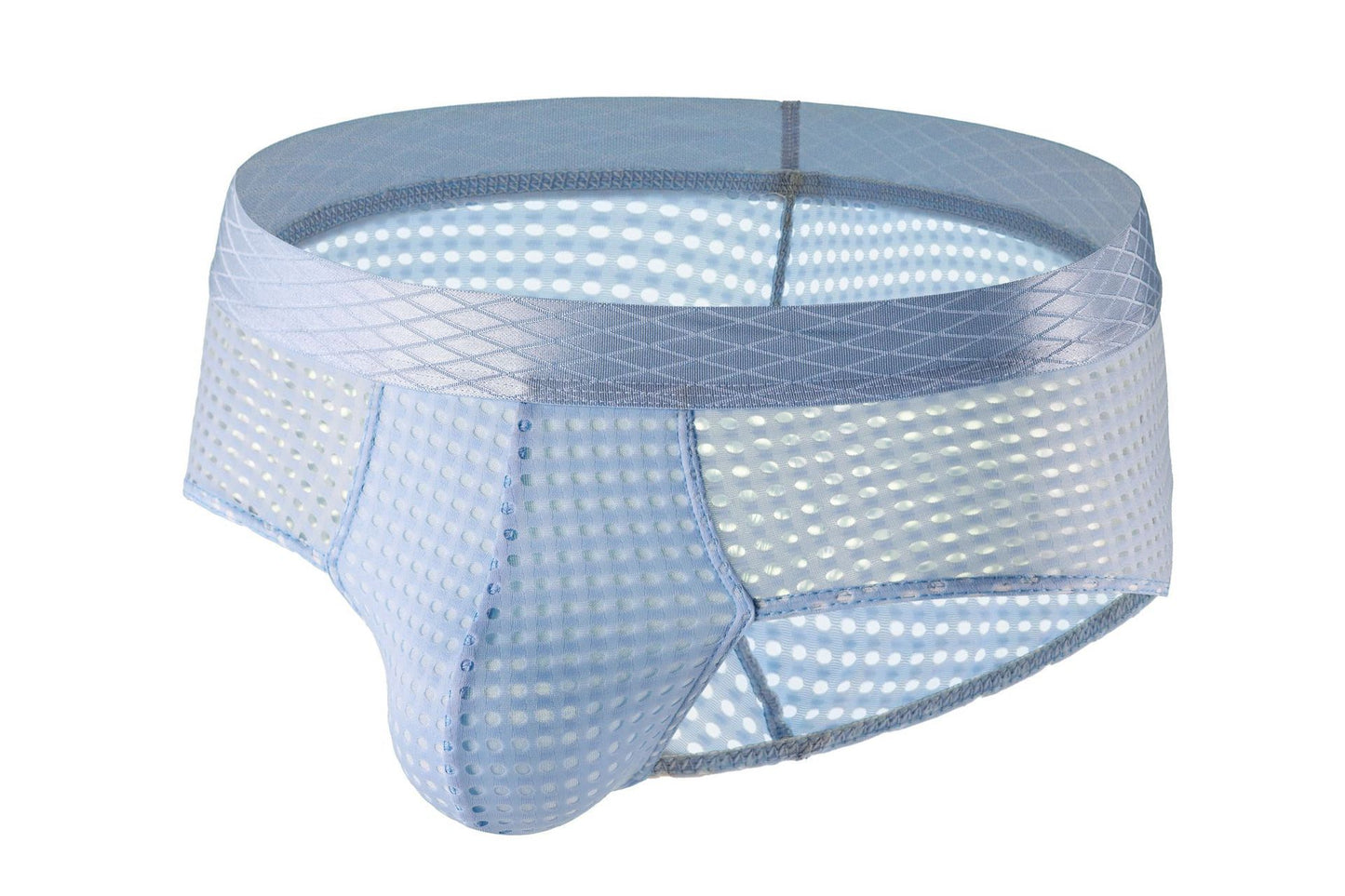 Men's Large Mesh Low Waist Wide Belt Briefs