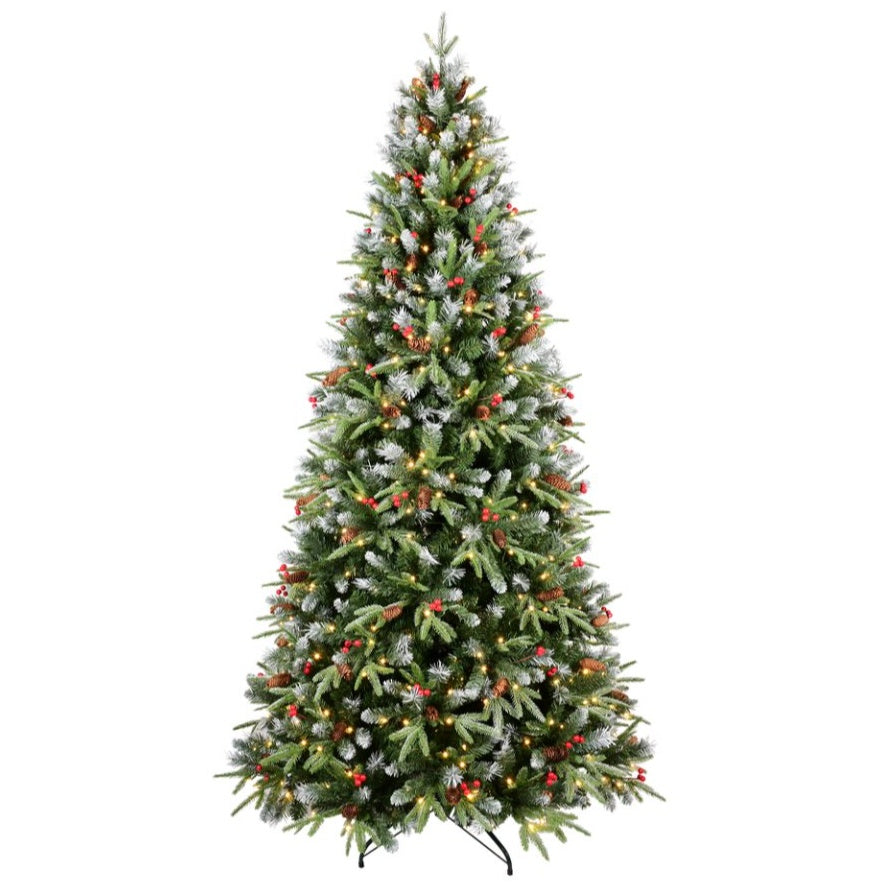 4ft PE PVC Tree Red Fruit 35pcs Pine Cone 35pcs