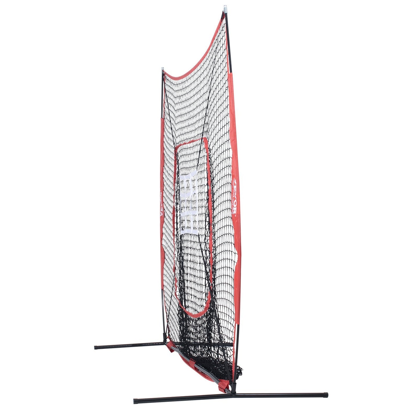 7x7 Ft Baseball Softball Practice Net, Portable Baseball Training Net For Hitting Batting Catching Pitching, Backstop Baseball Equipment With Bow Frame, Carry Bag, Strike Zone, Ball, Batting Tee