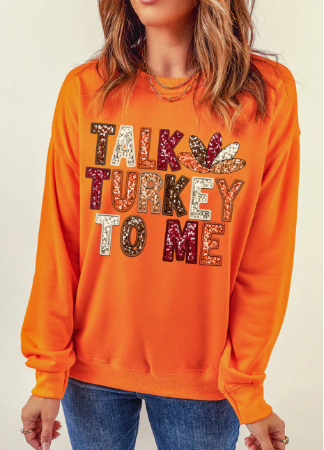 Women's New Round Neck-letter Printed All-matching Top