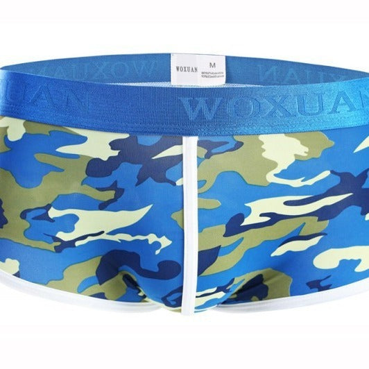 Men's Classic Camouflage Series Silky High Elastic Fashion Boxer Briefs