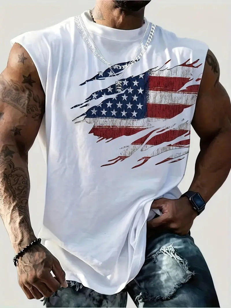 Fashion Personality New Printed Men's Vest Top