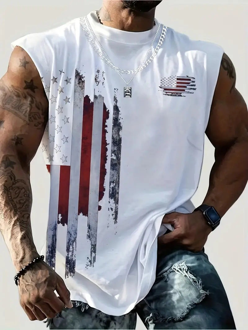 Fashion Personality New Printed Men's Vest Top