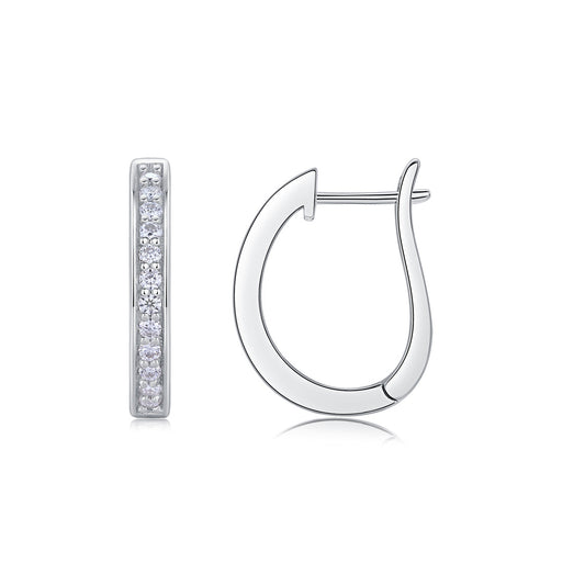 Morning Dew - Fashionable And Luxurious Diamond Jewelry Set With Moissanite S925 Sterling Silver And Platinum-plated Stud Earrings