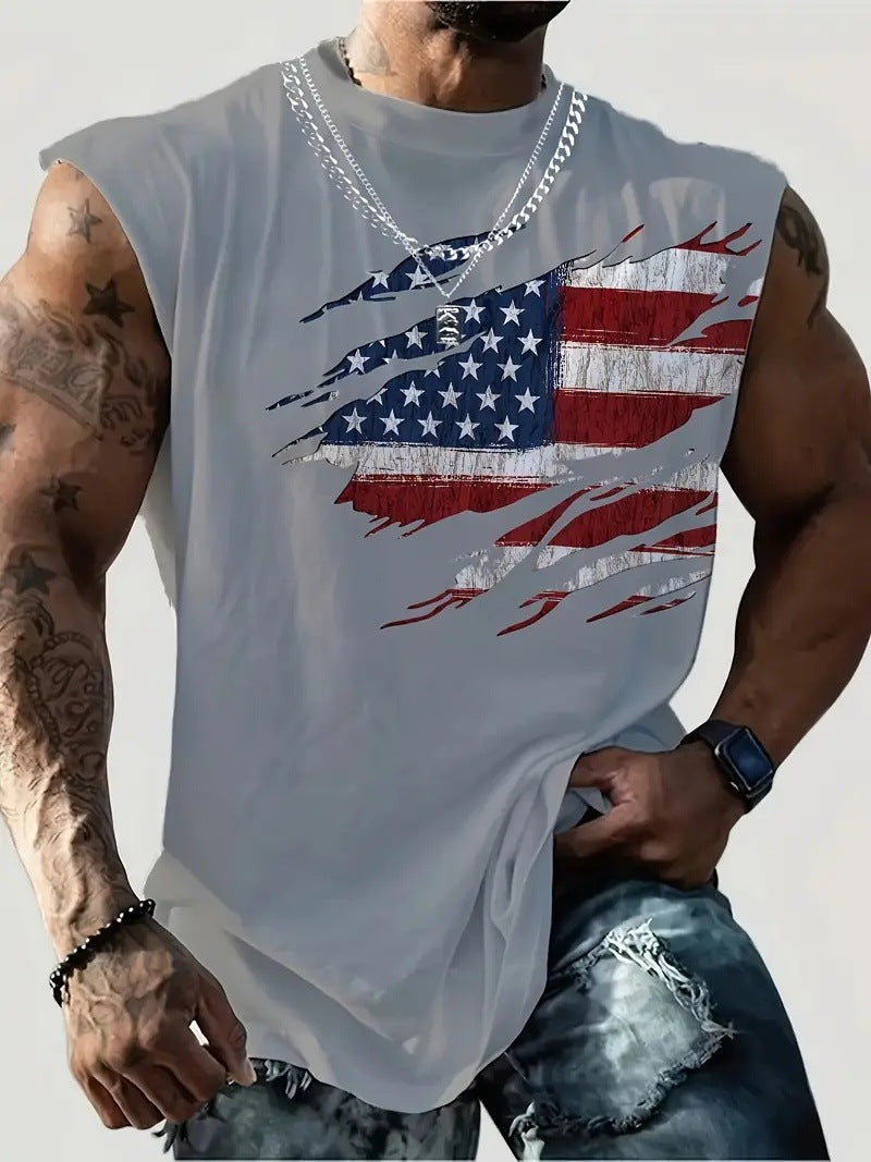 Fashion Personality New Printed Men's Vest Top