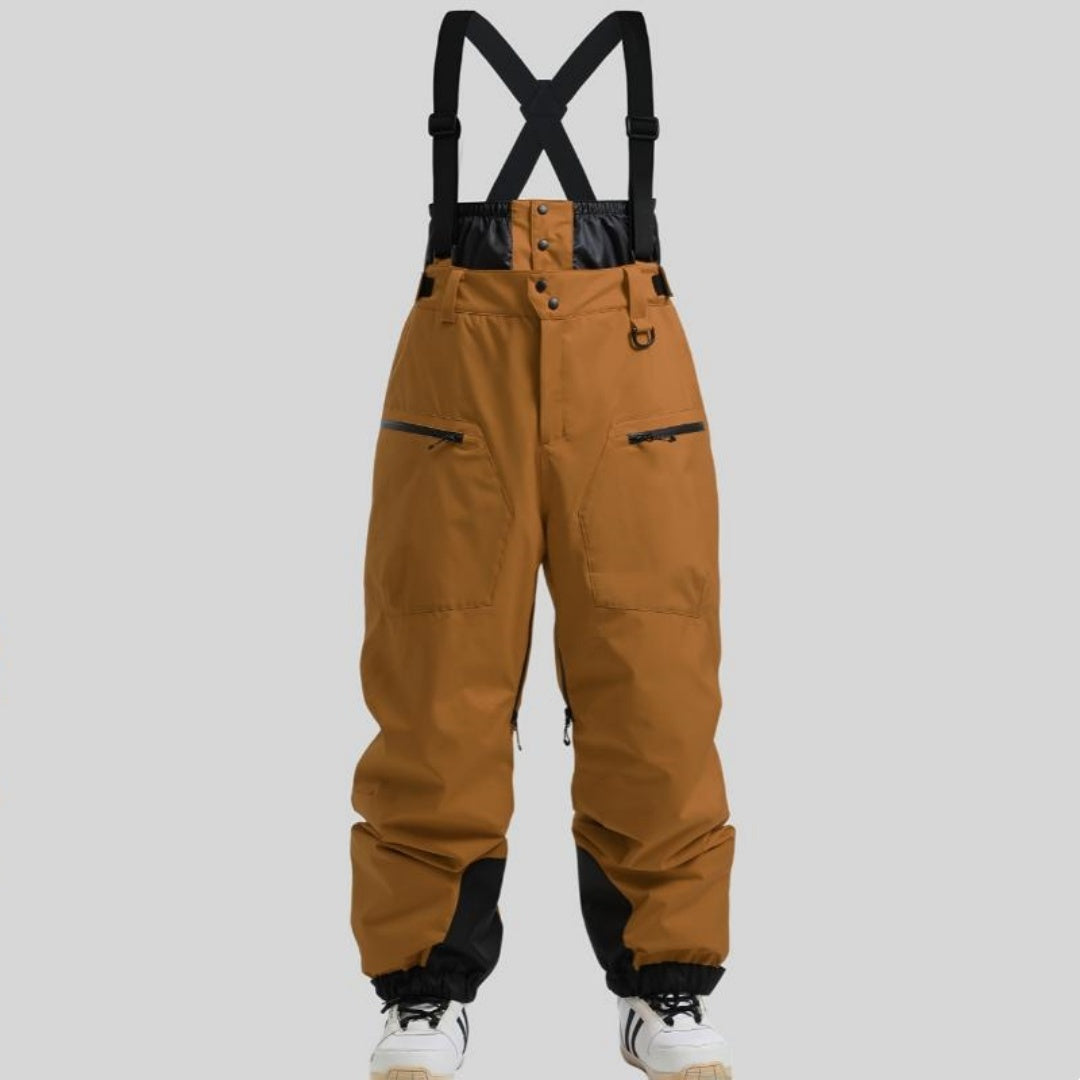 New Strap Thickened Waterproof Ski Pants Men