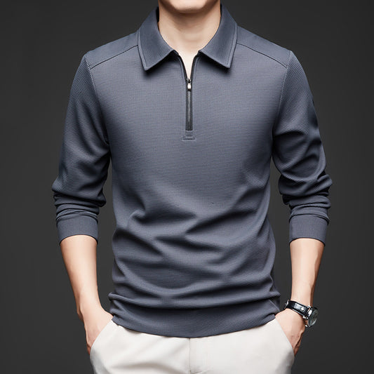 New Men's Sweater Lapel Long Sleeve