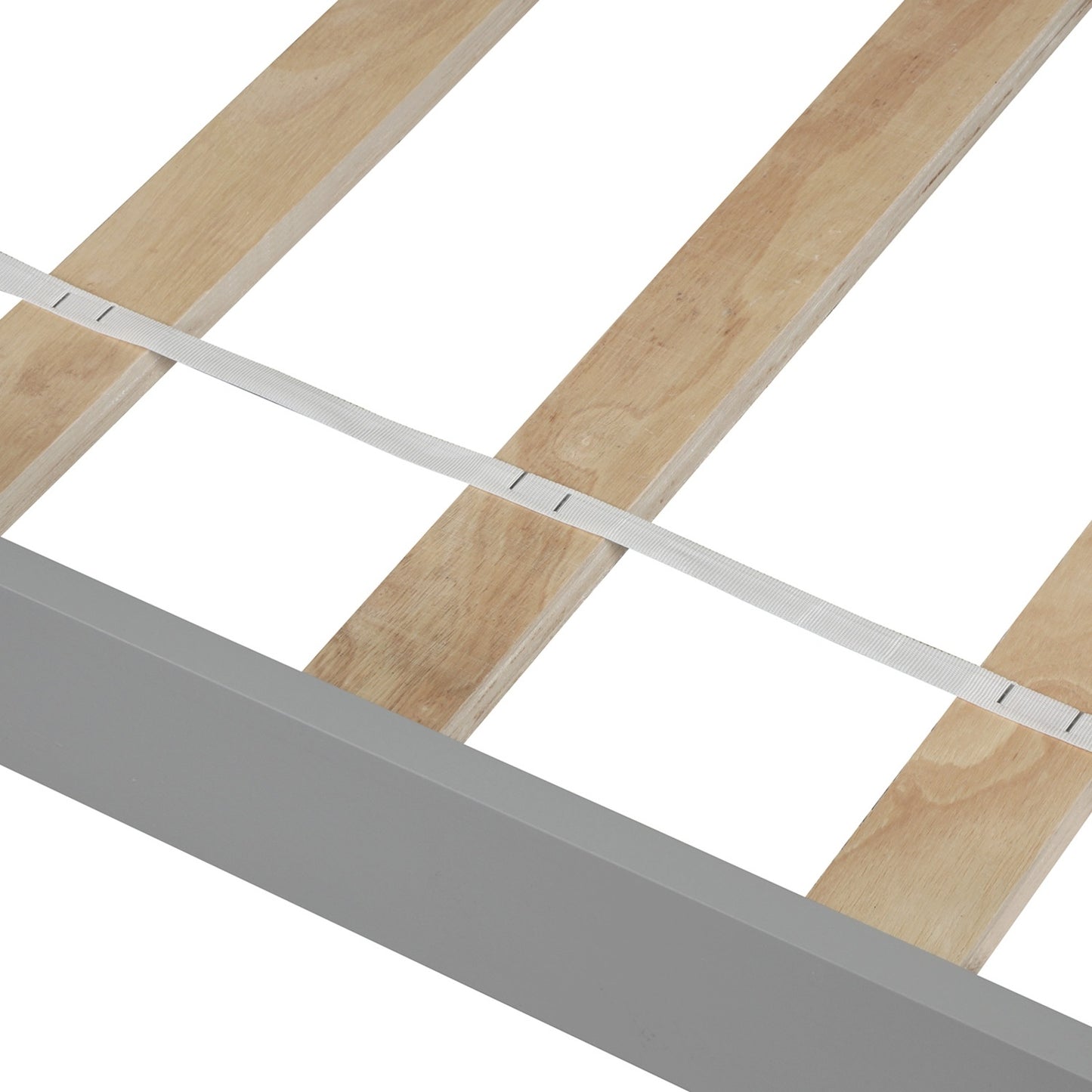 Wood Platform Bed Twin Size Platform Bed, Gray