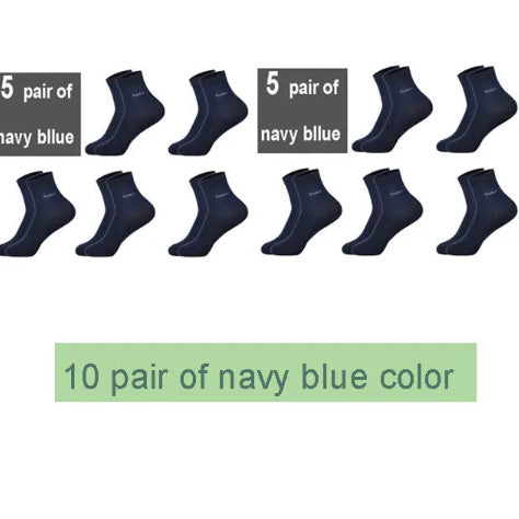 Socks Solid Color Socks Men's Mid-tube Bamboo Fiber Socks Men