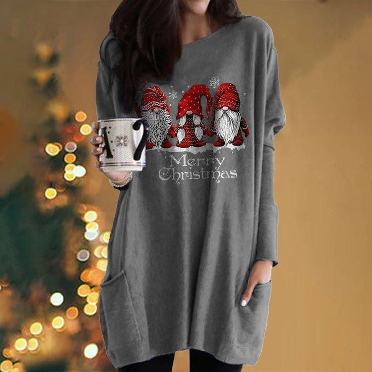 Christmas Dress Loose Oversized Long Sleeves