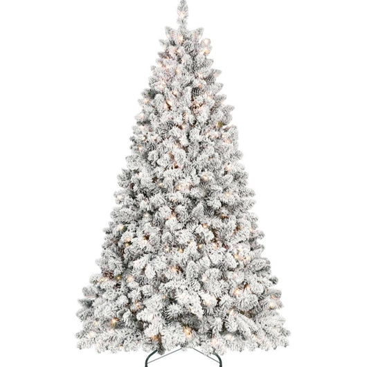 4ft Pvc Mixed Floceked Tree Pine Cone 21pcs