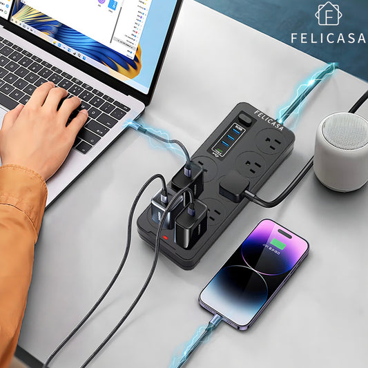 F FELICASA 12-in-1 Power Strip