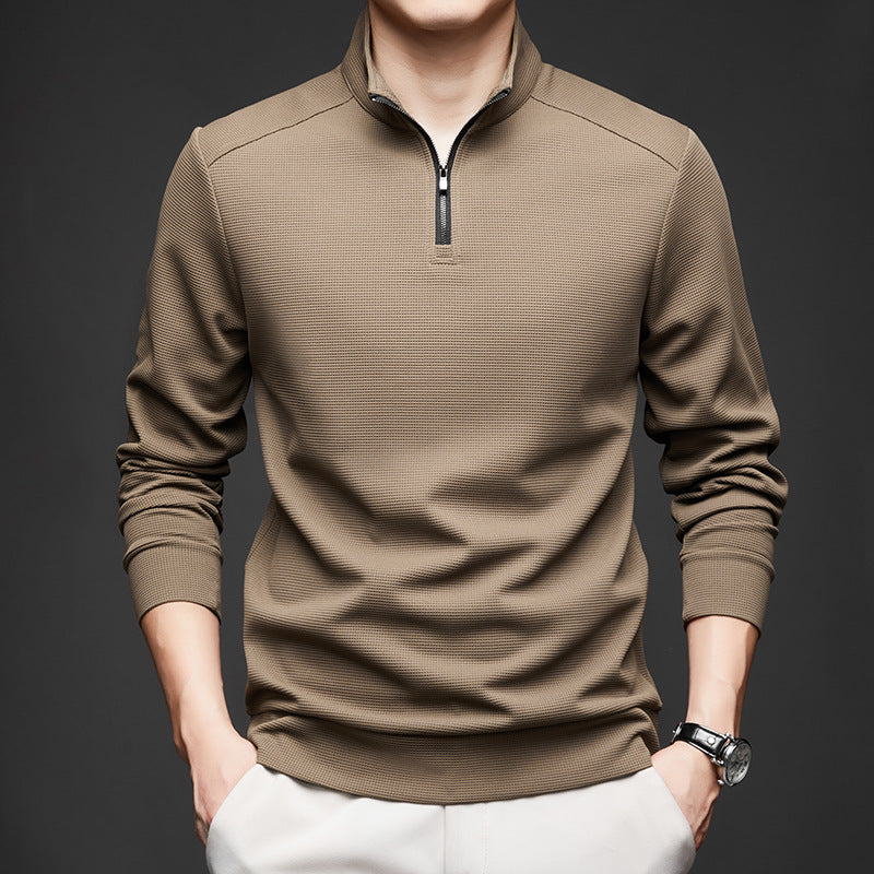 New Men's Sweater Lapel Long Sleeve