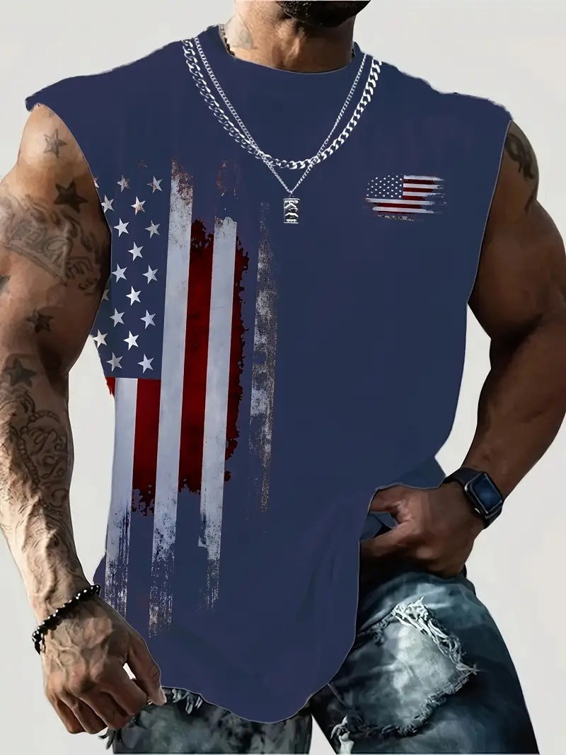 Fashion Personality New Printed Men's Vest Top
