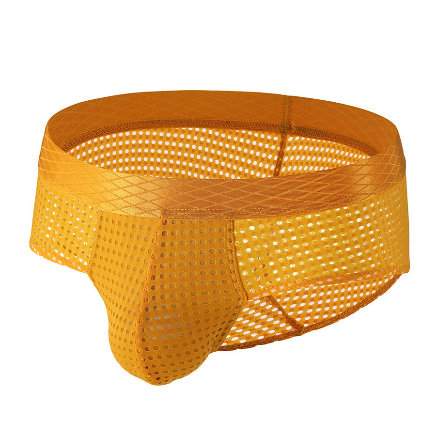 Men's Large Mesh Low Waist Wide Belt Briefs