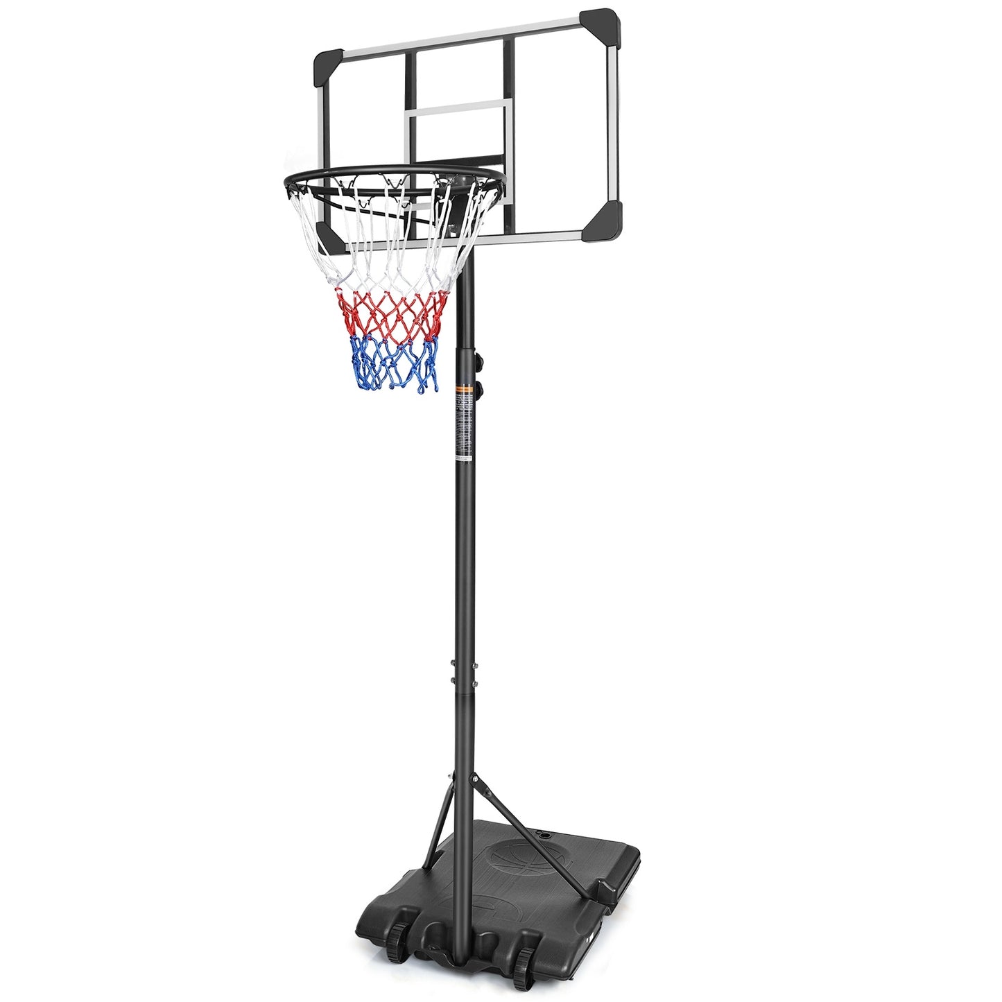 Portable Basketball Goal System With Base & Wheels, Indoor Outdoor Use For Teens