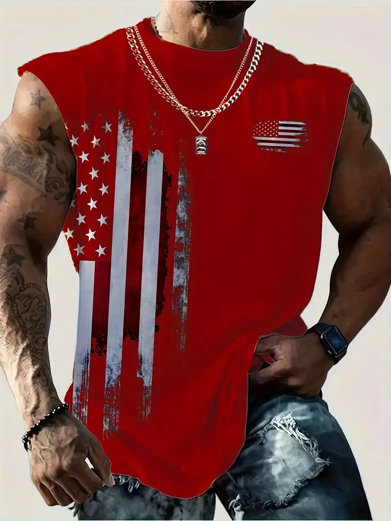 Fashion Personality New Printed Men's Vest Top