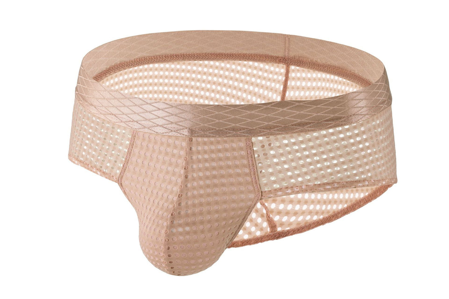 Men's Large Mesh Low Waist Wide Belt Briefs