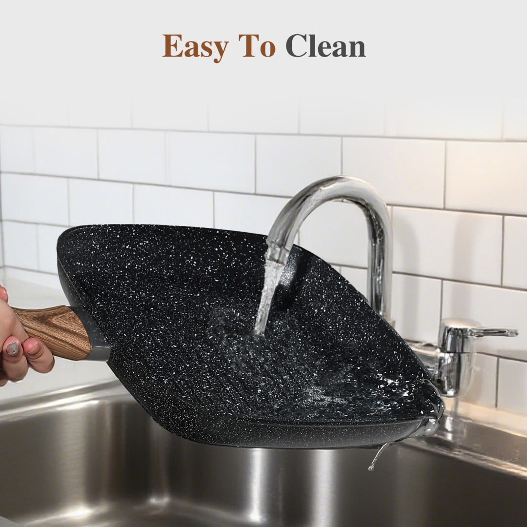 Nonstick Frying Pan Skillet Set, 3 Piece Square Grill Pans With Stay Cool Handle & PFOA Free, Compatible With All Stovetops