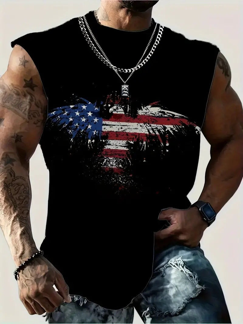Fashion Personality New Printed Men's Vest Top