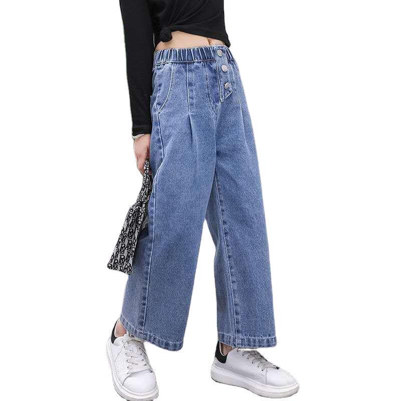 Fashion Loose Simple Casual Girls Jeans