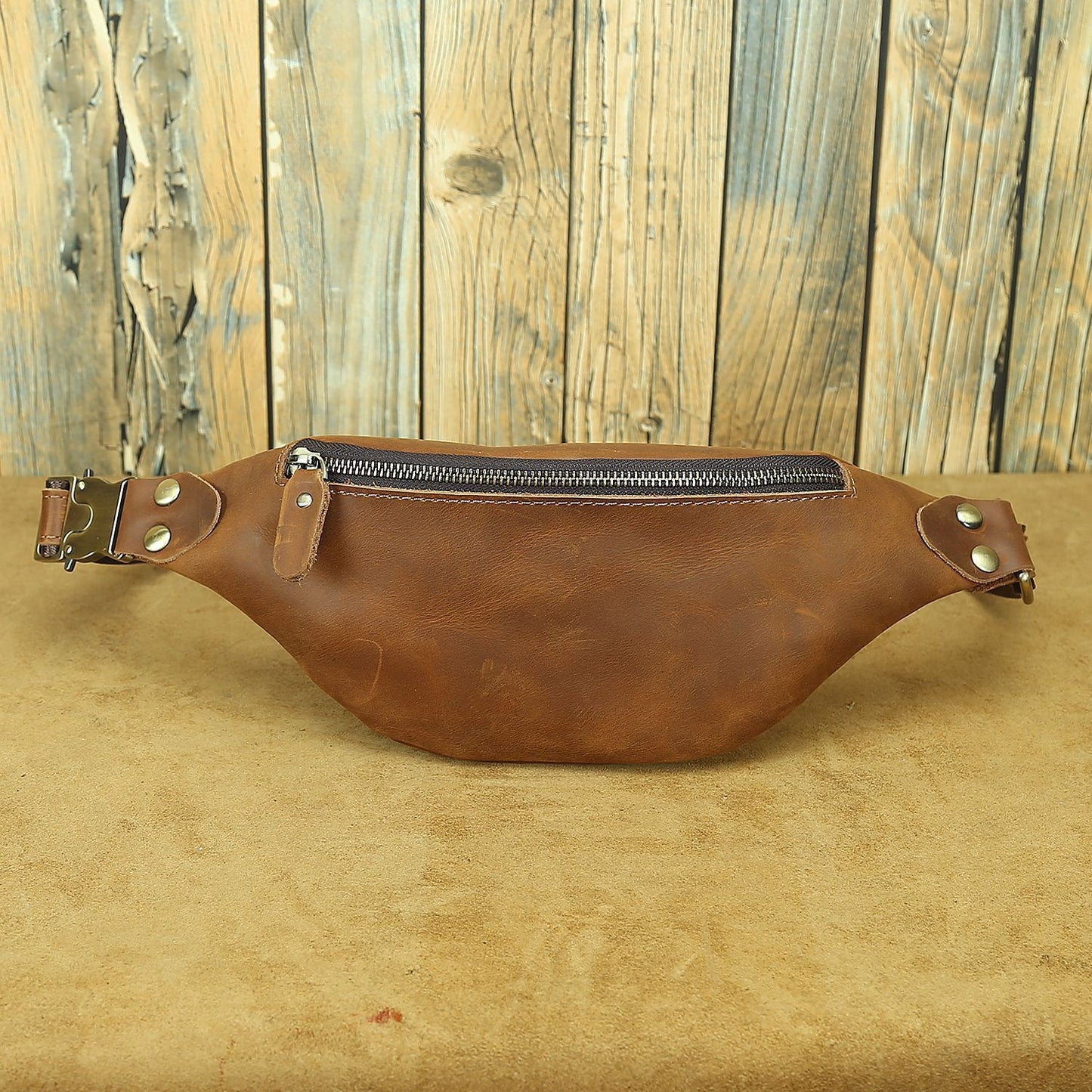 Men's Bag Retro Crazy Horse Leather Chest Bag First Layer Crossbody